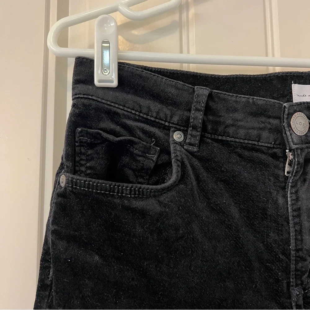 LOFT Black Corduroy Skinny Jeans Size 4 - Picture 6 of 14